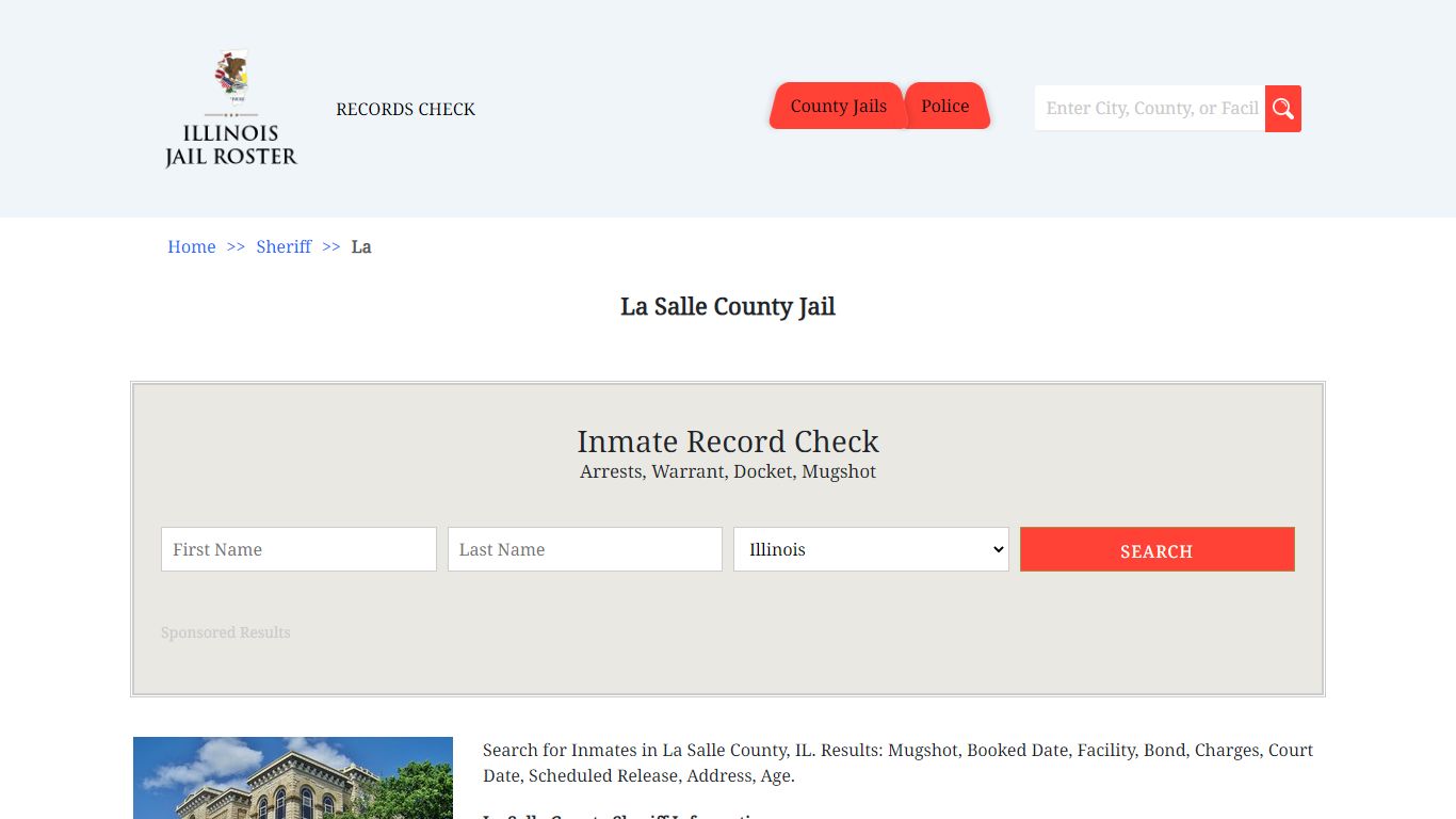 La Salle County Jail | Jail Roster Search